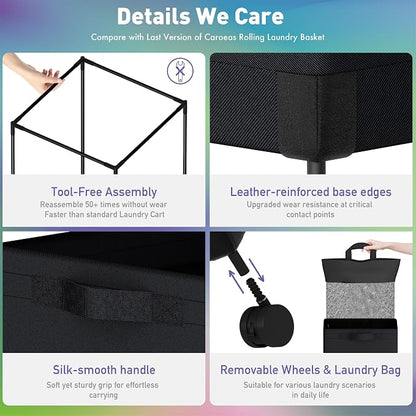 Caroeas Next-Gen 105L Matel Frame Laundry Basket - Image 5
