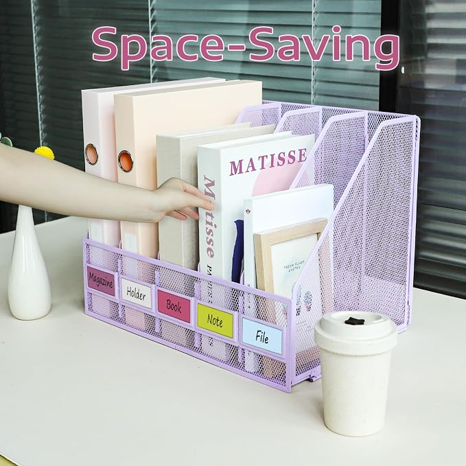Desk Organizers, Metal Magazine File Holder - Image 6