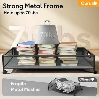 Under Bed Storage with Wheels，1 Pack Under Bed Storage Containers, Underbed - Image 2