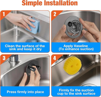 Smiley face sponge holder, kitchen Sink Caddy Organizer - Image 4