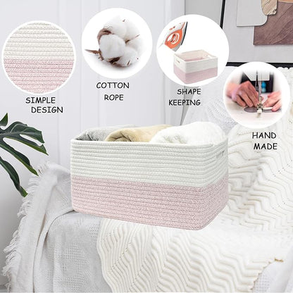 COMFY-HOMI Cotton Rope Woven Basket - Image 5