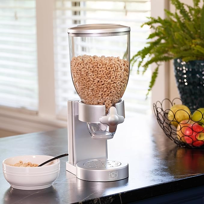 Honey-Can-Do Zevro Indispensable Single Dry Food Dispenser – Countertop Cereal - Image 2