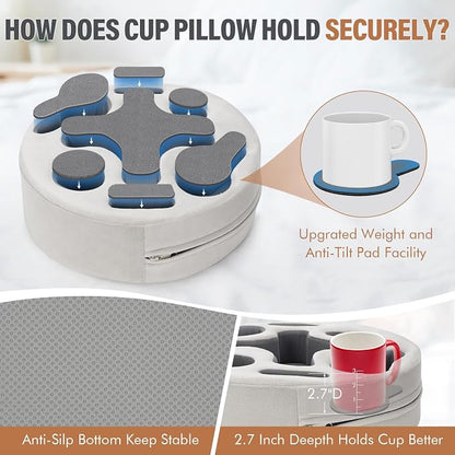 Couch Cup Holder-Sofa Cup Holder Pillow | Couch Caddy Buddy | Drinks Cupholder - Image 3