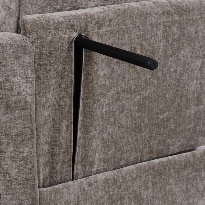 ERYE Chenille Tufted Loveseat Sofa and Ottoman Set, Tufted Recliner Sleeper - Image 8