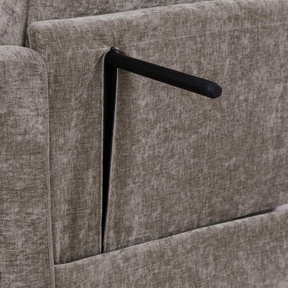 ERYE Chenille Tufted Loveseat Sofa and Ottoman Set, Tufted Recliner Sleeper - Image 8