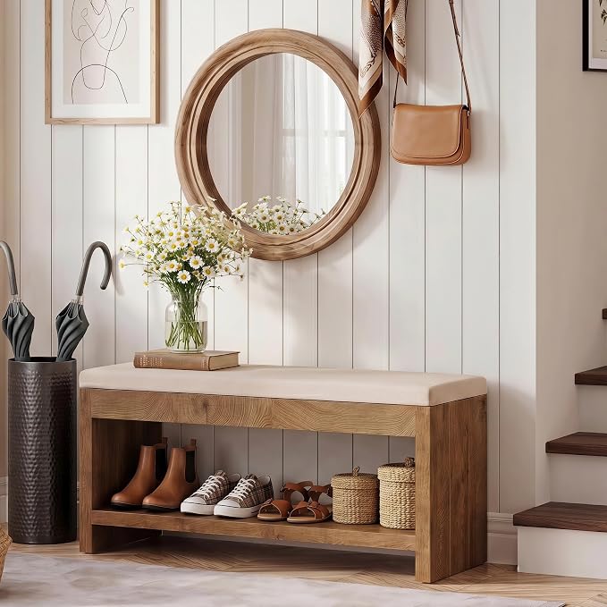 Tribesigns 2-Tier Entryway Bench - Image 3
