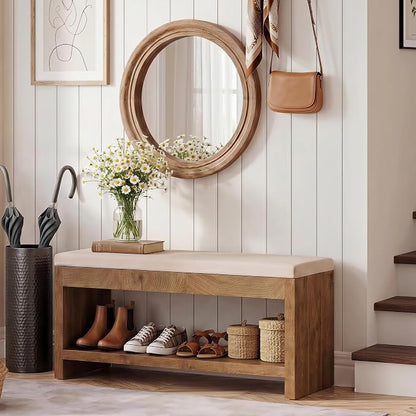 Tribesigns 2-Tier Entryway Bench - Image 3