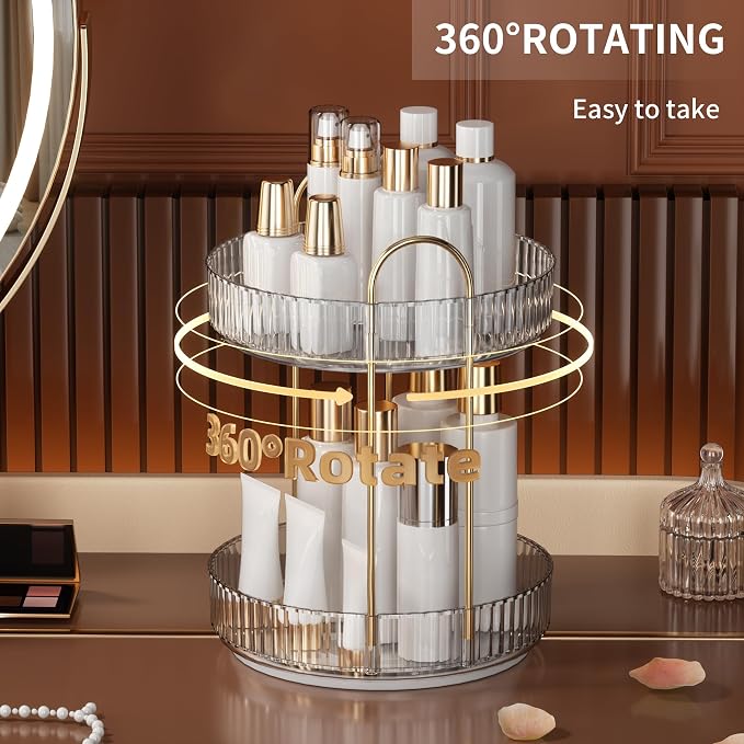 YCIA&DONE 360 Rotating Makeup Organizer and Storage - Image 3