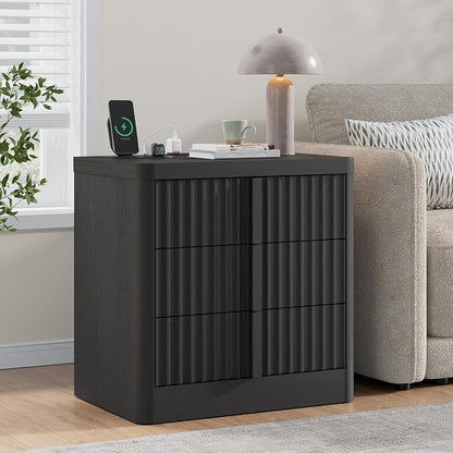 Fluted Nightstand Set of 2 - Image 2