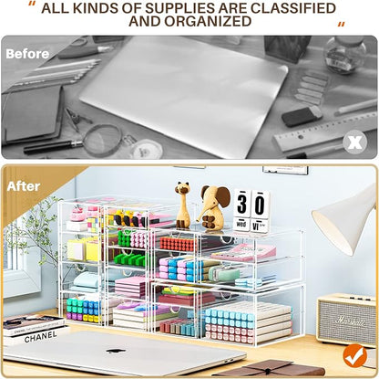 Makeup Organizer Storage With 16 Drawers, Desk Organizers, Dustproof Storage - Image 5