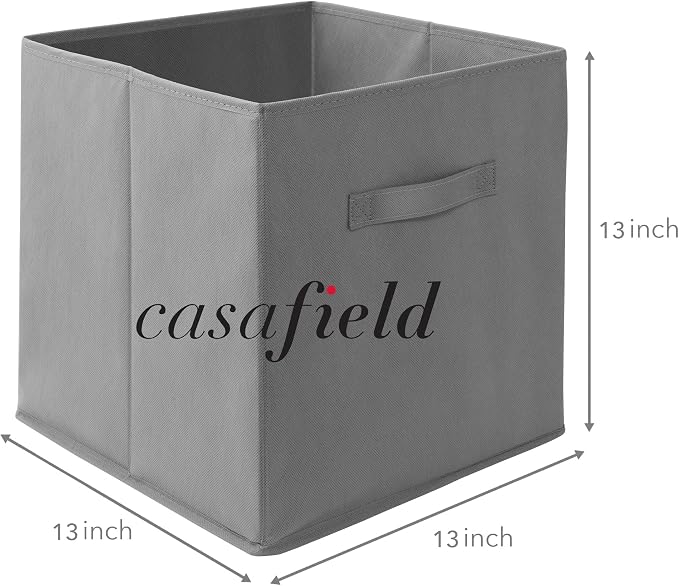 Casafield Set of 6 Collapsible Fabric Cube Storage Bins, Cubby Organizers & More - Image 7