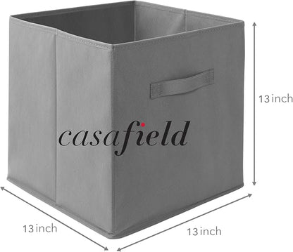 Casafield Set of 6 Collapsible Fabric Cube Storage Bins, Cubby Organizers & More - Image 7