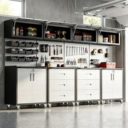 Garage Cabinet System | Heavy Duty Steel All-in-One Modular Garage Cabinet Set by VIYET