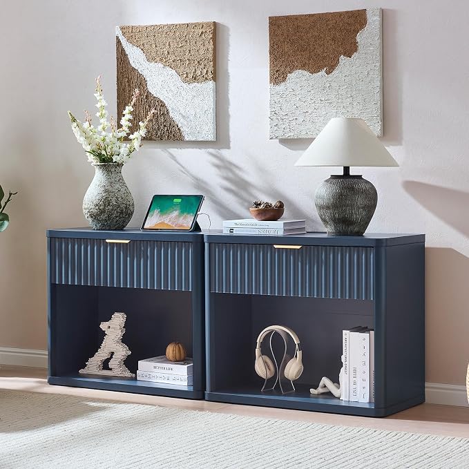 LEYAOYAO 31" Wide Fluted Nightstand - Image 8