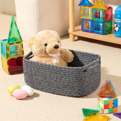 Small Storage Baskets for Organizing | Closet Organizer Bins | Shelf Toy Basket - Image 4