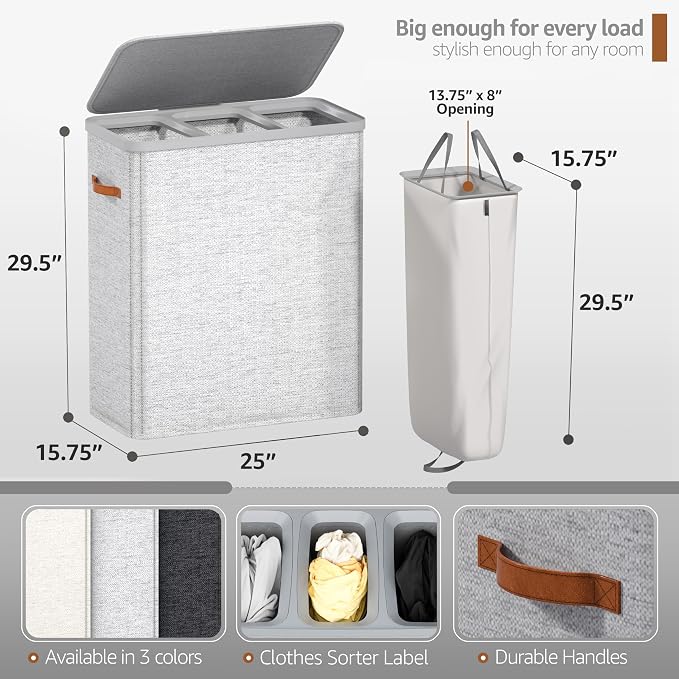 Sorbus Laundry Hamper with Lid - Image 2