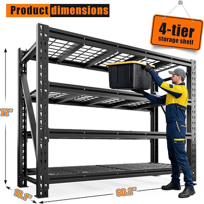 REIBII 5020LBS Heavy Duty Garage Shelving, 60.2"W Large Metal Storage Shelves - Image 3