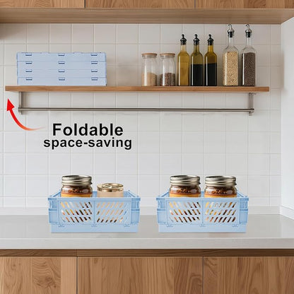 2 Pack Mini Foldable Small Plastic Baskets - Image 6