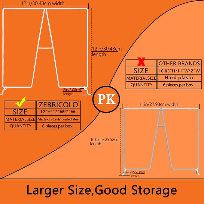 shelf dividers, create 40% more closet space, 12 inch wire shelf dividers - Image 2