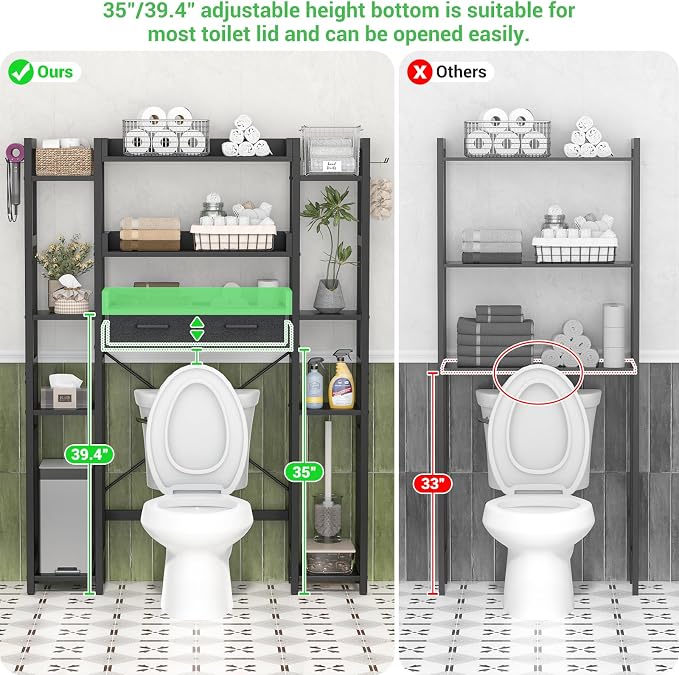 Over The Toilet Storage with 2 Drawers - Image 8