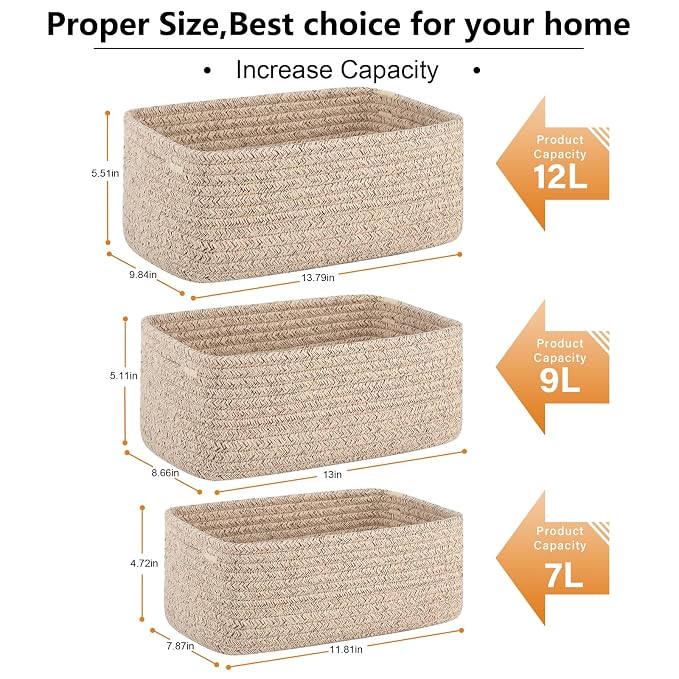 4 Pack Small Storage Shelf Baskets - Image 3