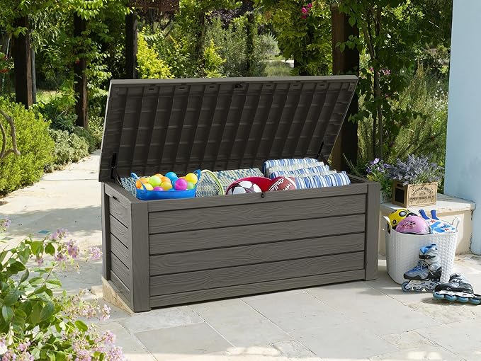 Keter Westwood 150 Gallon Resin Large Outdoor Storage Box - Image 4