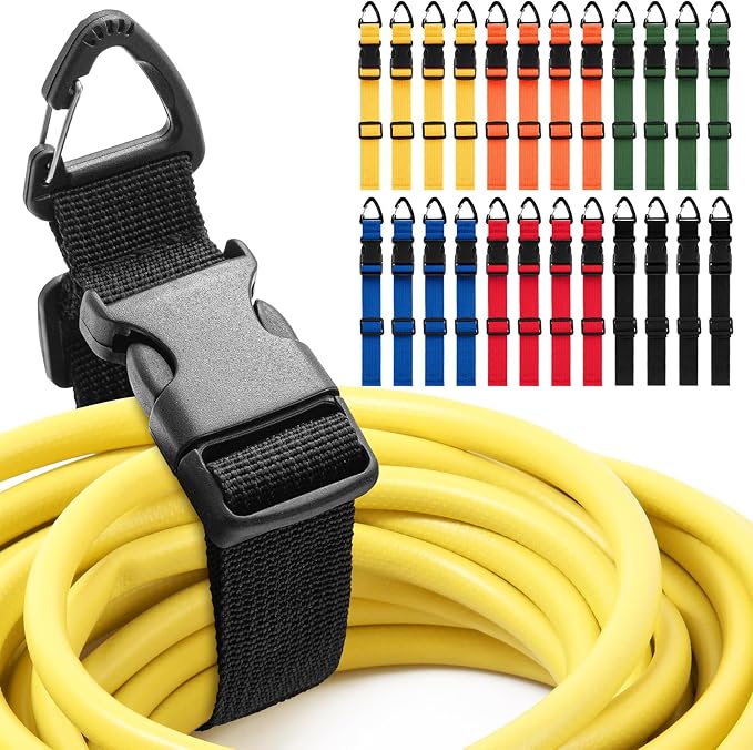 24 Pack 17 Inch Adjustable Extension Cord Holder Organizer by Wowangce