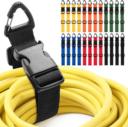 24 Pack 17 Inch Adjustable Extension Cord Holder Organizer by Wowangce