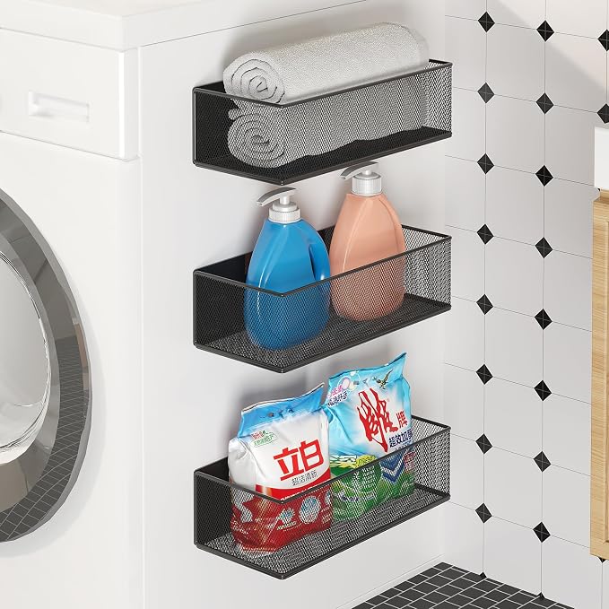 Magnetic Shelf for Washing Machine, Washer Dryer Shelf, Magnetic Lint Bin for - Image 8