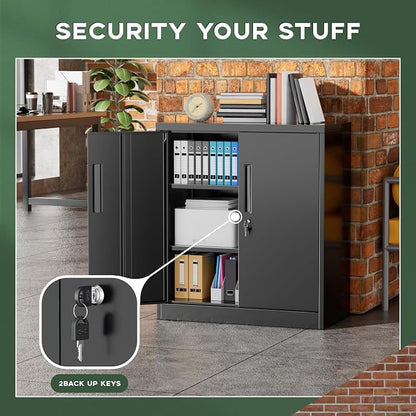 Greenvelly Metal Storage Cabinet, Lockable Storage Cabinets - Image 4