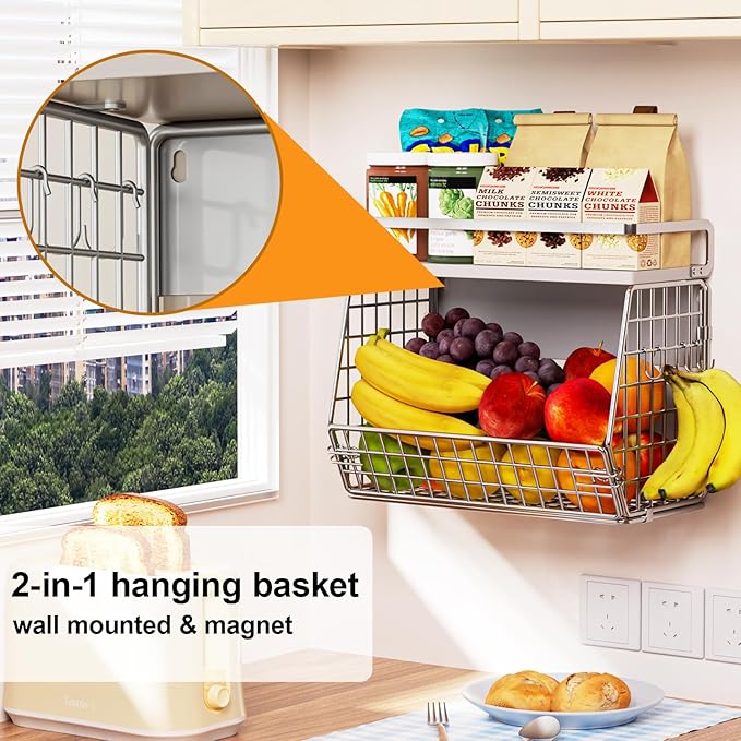 Magnetic Shelf for Fridge, Onion and Potato, Fruit and Vegetable Storage - Image 5