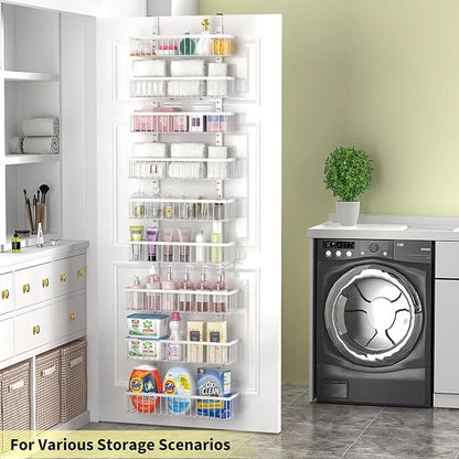 Moforoco 9-Tier White Over The Door Pantry Organizer, Pantry Organization and - Image 6