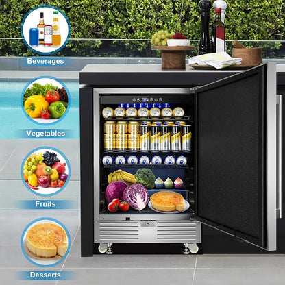 Outdoor Refrigerator 24 Inch, Undercounter Beverage Fridge - Image 8