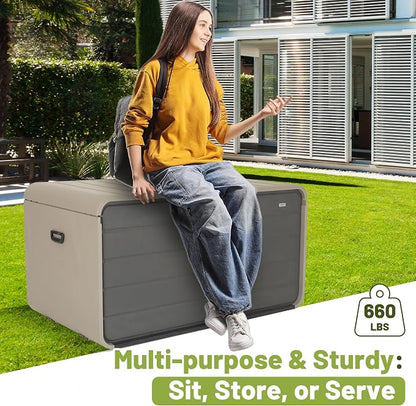 KUIKUI Deck Boxes Outdoor Waterproof, Large Outdoor Deck Box - Image 9