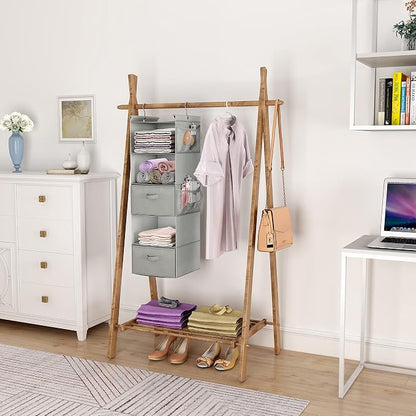 MAX Houser 5 Tier Shelf Hanging Closet Organizer, Cloth Hanging Shelf - Image 2