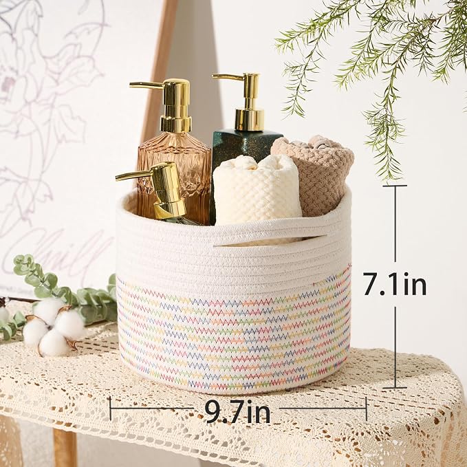 Small Basket for Organizing | Cube Shelf Closet Storage Baskets | 9.7×9.7×7.1” - Image 3