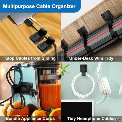 Cable Management Kit – 40 Self-Adhesive Hook and Loop Ties - Image 5