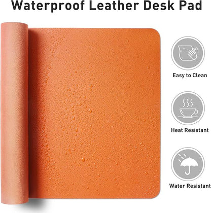 Aothia Leather Desk Pad Protector, Mouse Pad, Office Desk Mat, Non-Slip PU - Image 6