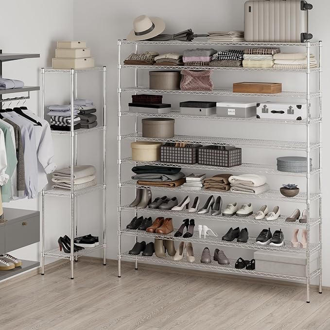 14" Deep x 72" Wide x 86" Height Wire Shelving Kit | 10-Tier | NSF Commercial - Image 5