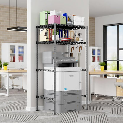 REIBII Mini Fridge Shelf with Storage, 2-Tier Adjustable Metal Shelving Unit - Image 8