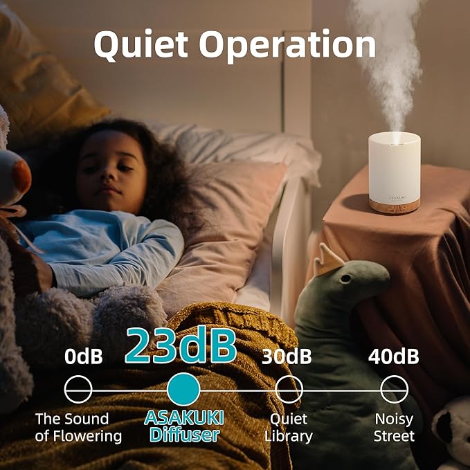 ASAKUKI Essential Oil Diffuser, Aromatherapy Cool Mist Home Humidifier - Image 4