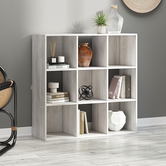 Signature Design by Ashley Paxberry Coastal 9 Cube Storage Organizer or Bookcase - Image 2