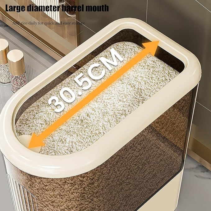 Peaoop 11LB Rice Dispenser, Large Grain Container Storage - Image 5