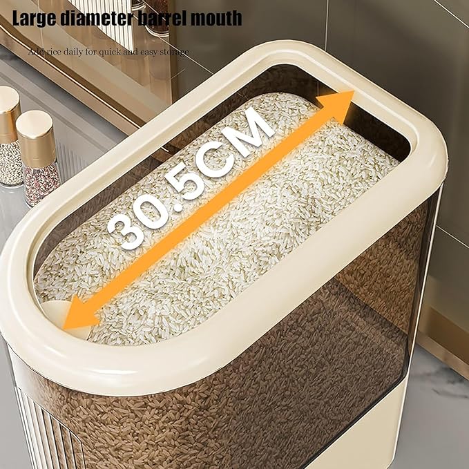 Peaoop 22LBS Rice Dispenser, Large Grain Container Storage - Image 5