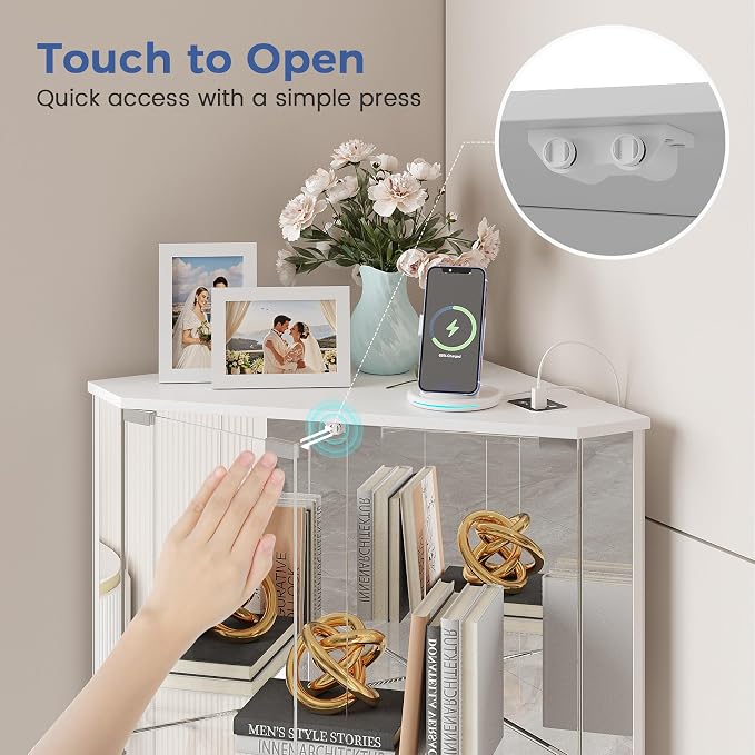 Corner Display Cabinet Set of 2 - Image 5