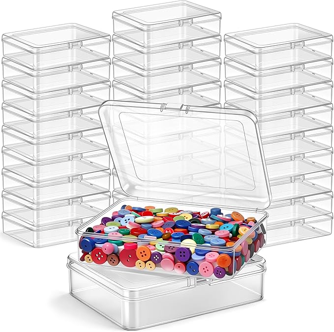Jetec 30 Pieces Mini Plastic Clear Beads Storage Containers Box by Jetec