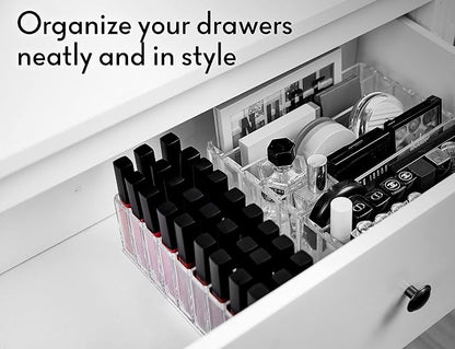 FAJ Eyeshadow Palette Lipgloss Organizers, Acrylic Makeup Holder - Image 6