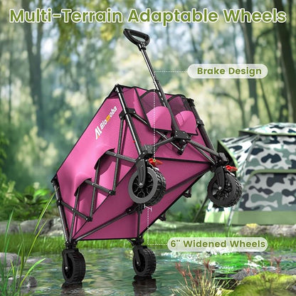 Blomoba Collapsible Wagon Cart, 150L Foldable Wagon - Image 6