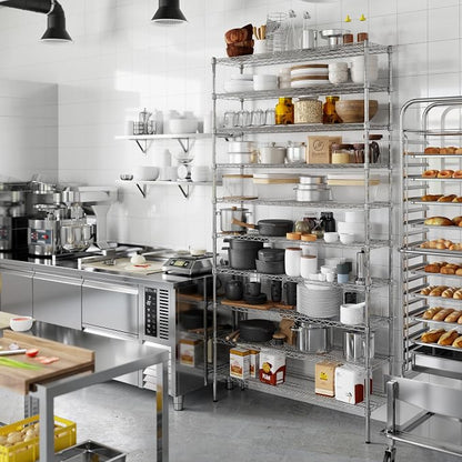 14" Deep x 48" Wide x 96" Height Wire Shelving Kit | 10-Tier | NSF Commercial - Image 7