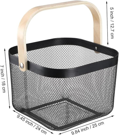 AJIODA Metal Mesh Wire Basket, Large Steel Basket - Image 3